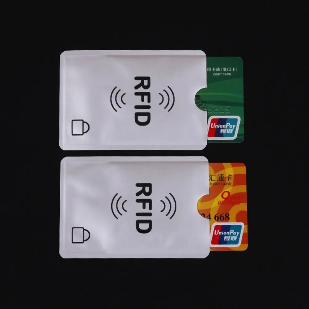 5pcs Anti-theft RFID Card Holder Colorful Aluminium Reader Lock Protect Case Cover Safety Passport Protector Sleeves