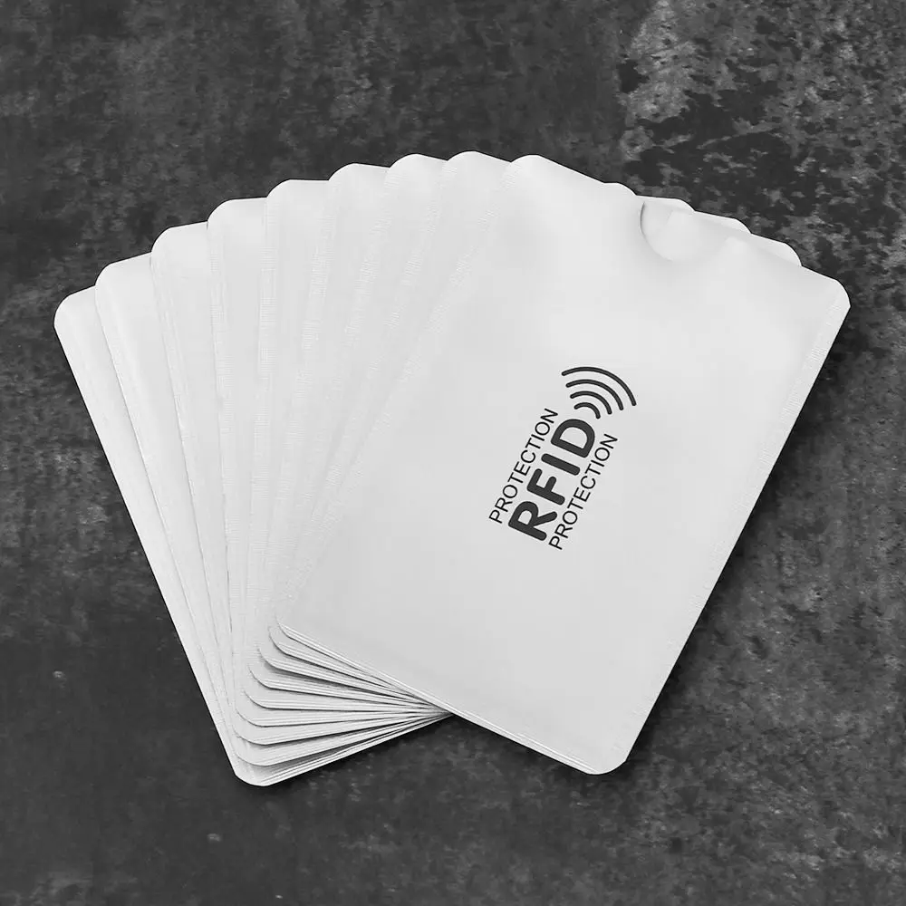 5pcs Anti-theft RFID Card Holder Colorful Aluminium Reader Lock Protect Case Cover Safety Passport Protector Sleeves