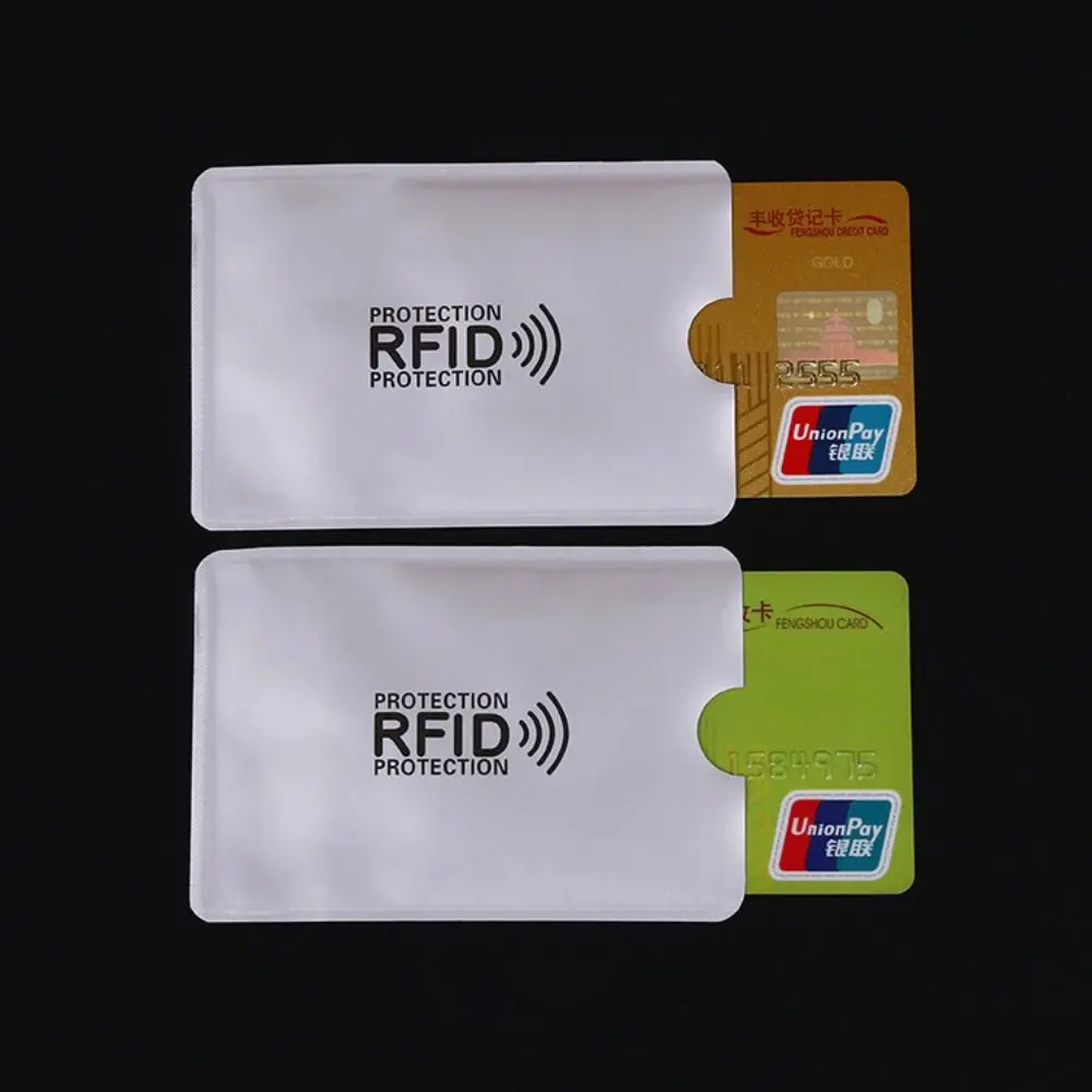 5pcs Anti-theft RFID Card Holder Colorful Aluminium Reader Lock Protect Case Cover Safety Passport Protector Sleeves