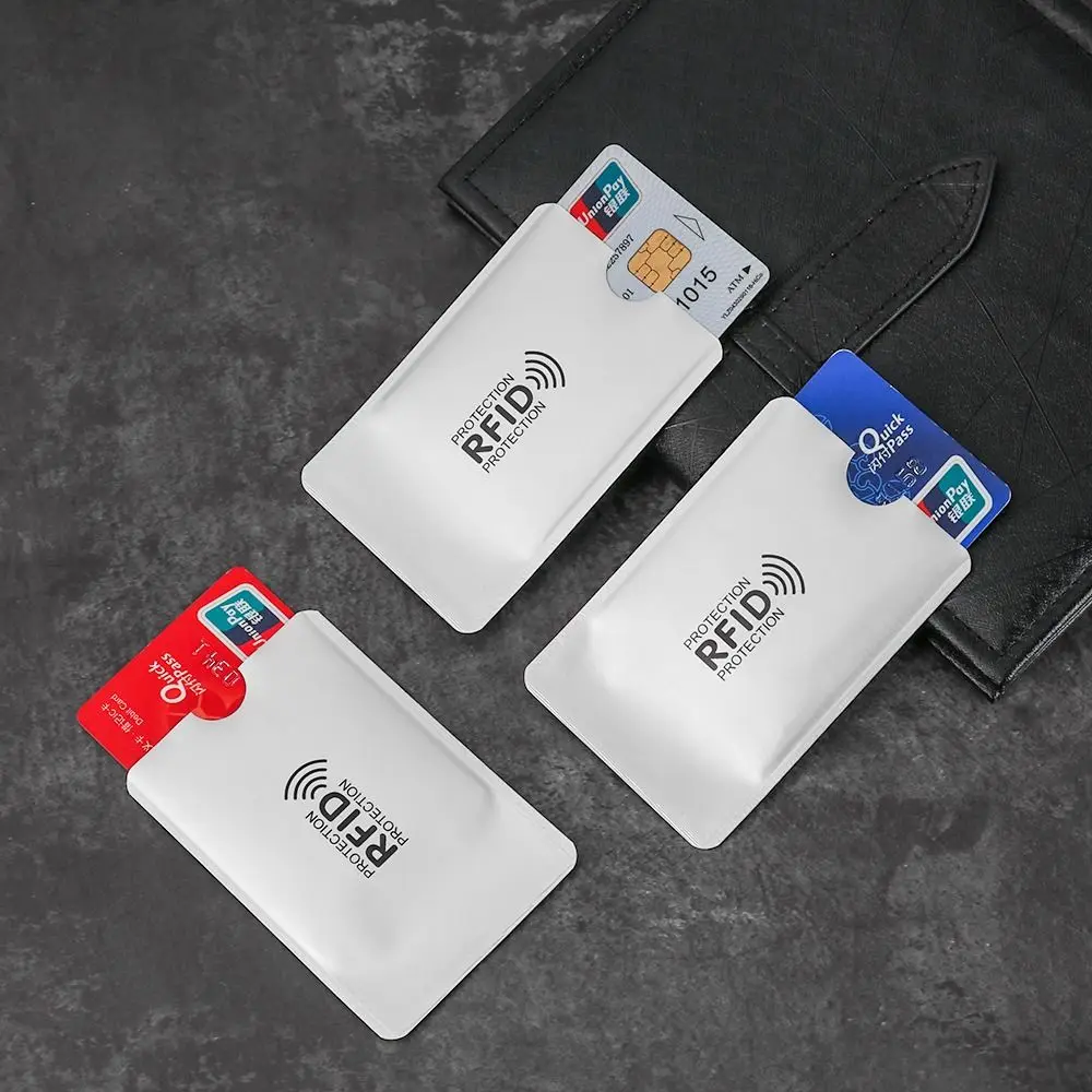 5pcs Anti-theft RFID Card Holder Colorful Aluminium Reader Lock Protect Case Cover Safety Passport Protector Sleeves