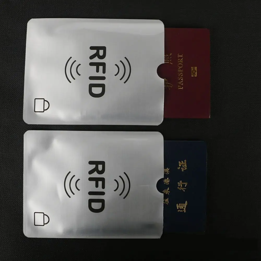 5pcs Anti-theft RFID Card Holder Colorful Aluminium Reader Lock Protect Case Cover Safety Passport Protector Sleeves