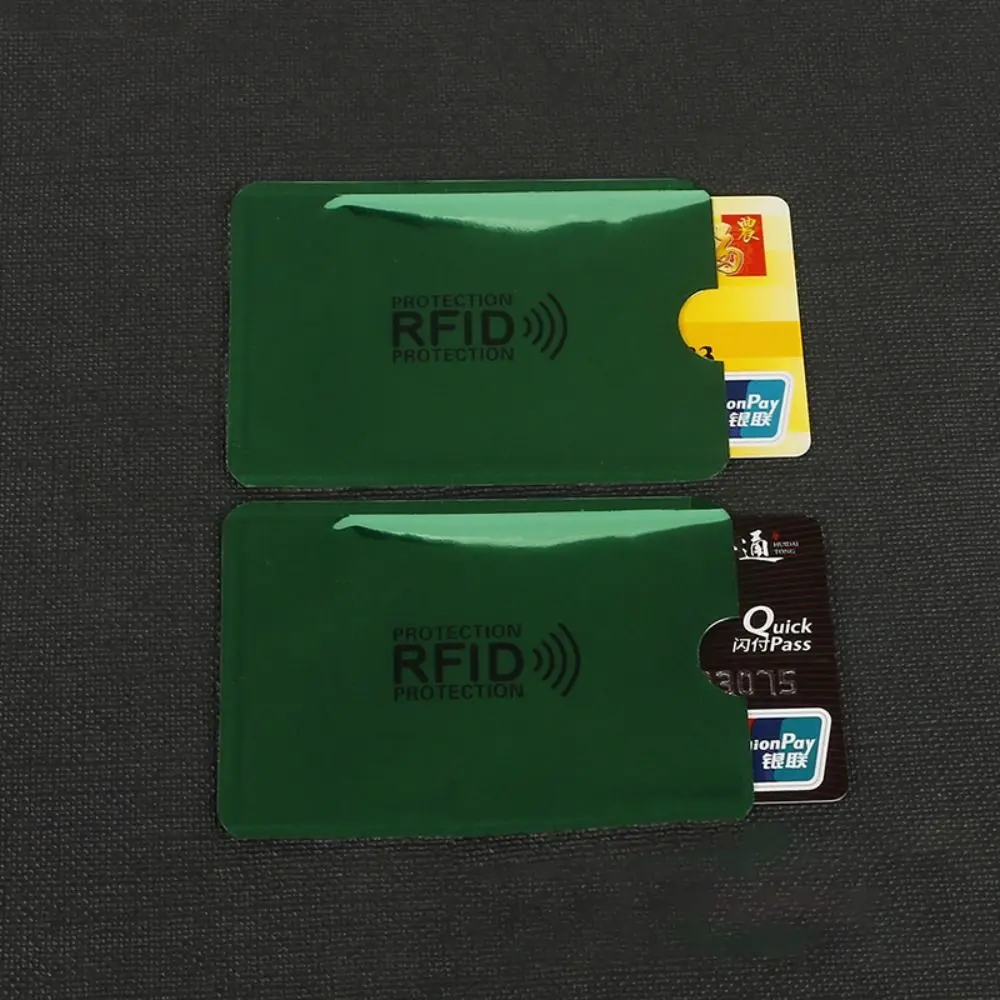 5pcs Anti-theft RFID Card Holder Colorful Aluminium Reader Lock Protect Case Cover Safety Passport Protector Sleeves