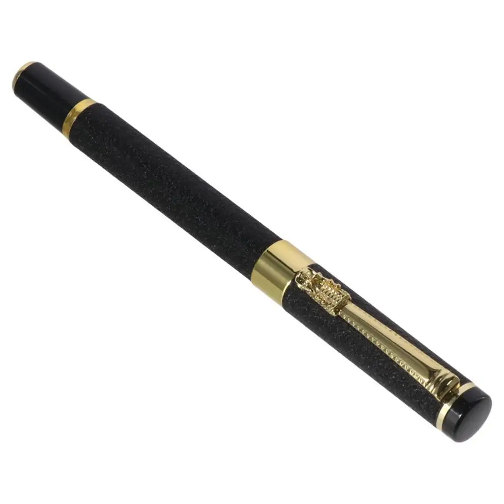Elegant Design Dragon Crystal Diamond Pen Smooth Writing Fountain Pen Classic Black Classic Pen Basic Office Write Supply