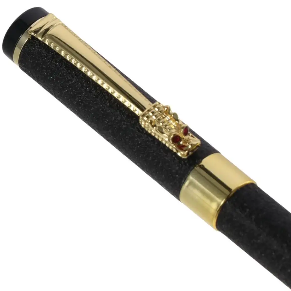Elegant Design Dragon Crystal Diamond Pen Smooth Writing Fountain Pen Classic Black Classic Pen Basic Office Write Supply