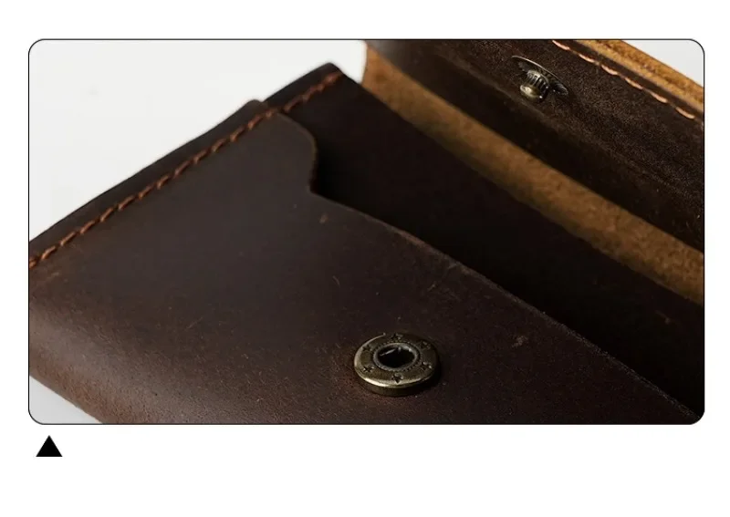 Cowhide Purse Headphone Holder Vintage Leather Wallets Coin Purses Portable Data Cable Headphone Storage Bag Case Card Holder