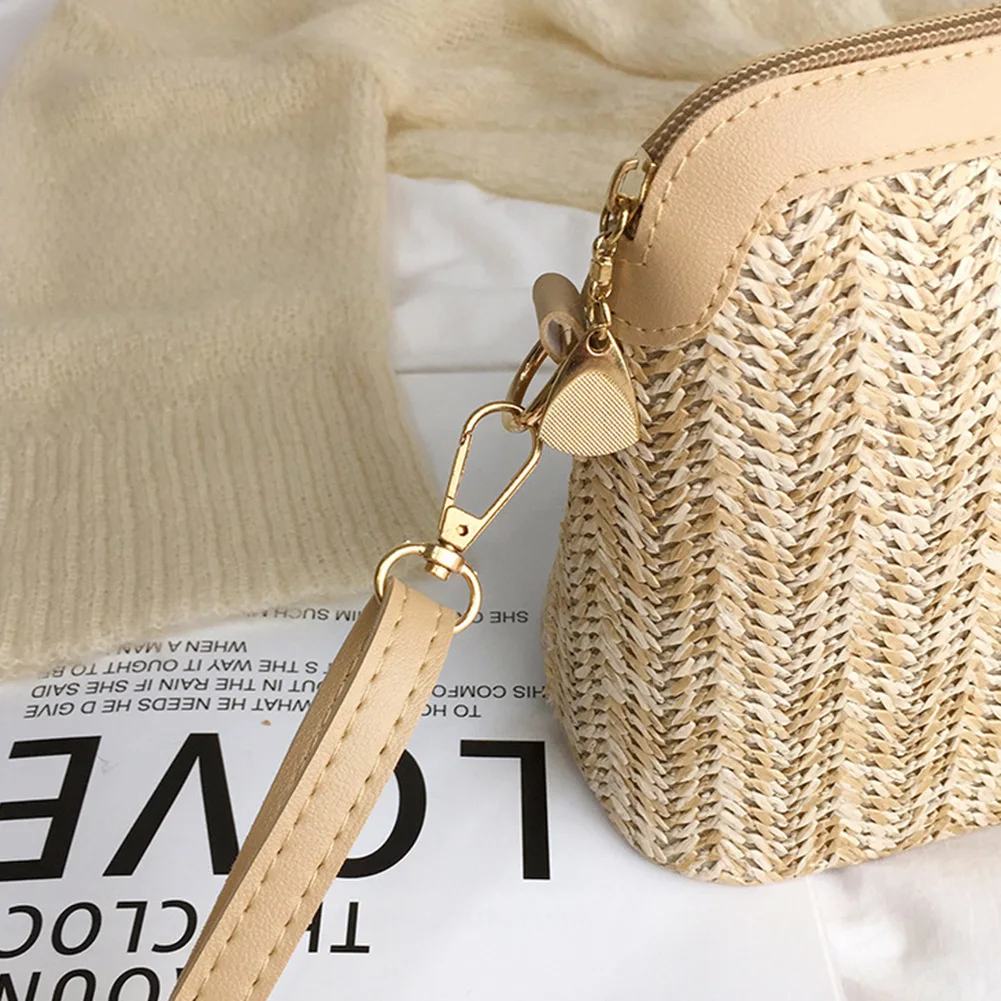 Straw Woven Messenger Bag Casual Shell Summer Beach Women Crossbody Handbags Female Shoulder Cross Body Boho Bag