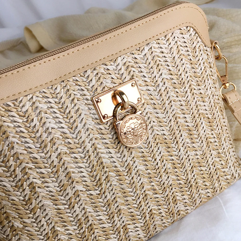 Straw Woven Messenger Bag Casual Shell Summer Beach Women Crossbody Handbags Female Shoulder Cross Body Boho Bag