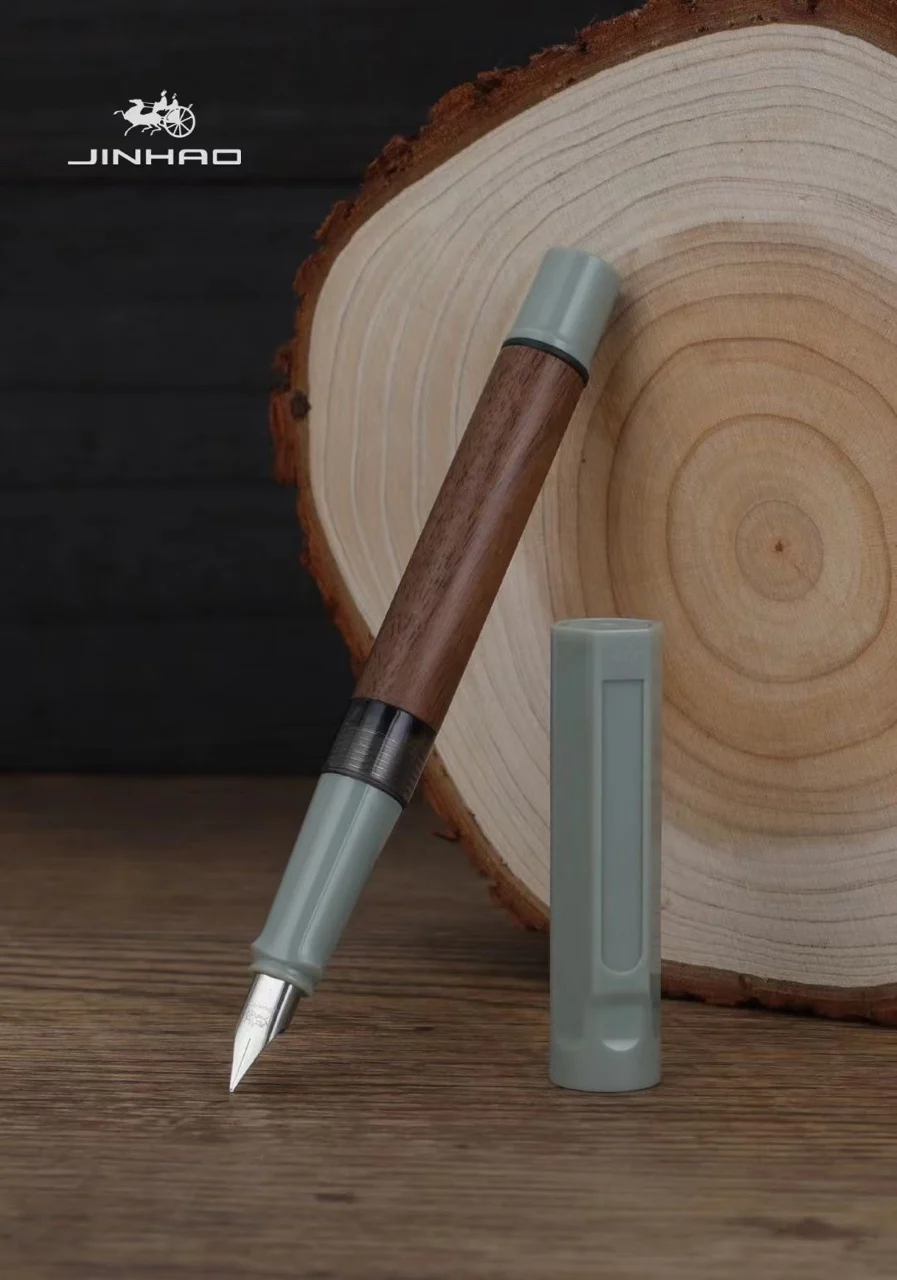 JINHAO 62 Wood Fountain Pen Luxury F EF Nib Writing Ink Pen Elegant Calligraphy ink Pens Office School Supplies Stationery