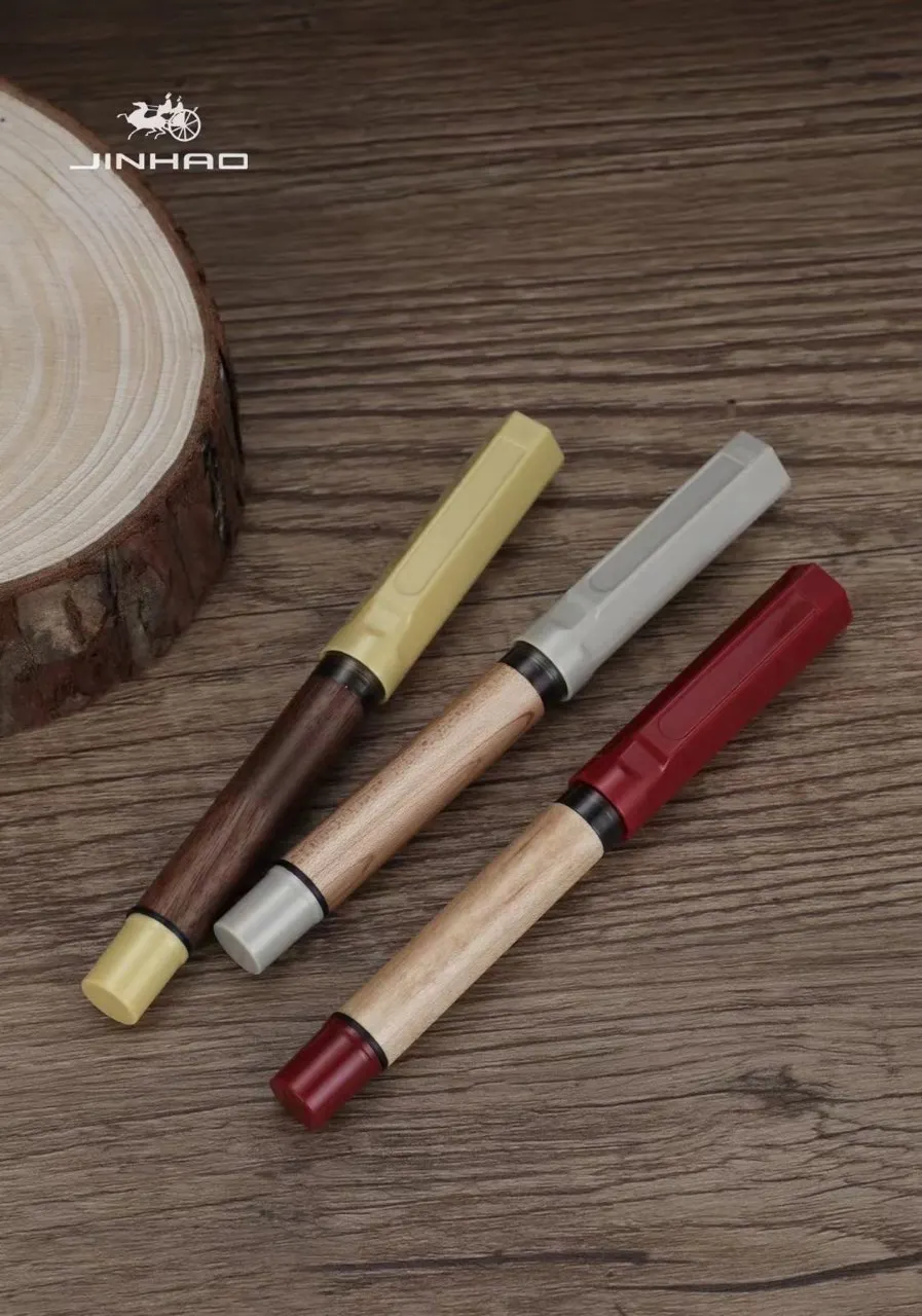 JINHAO 62 Wood Fountain Pen Luxury F EF Nib Writing Ink Pen Elegant Calligraphy ink Pens Office School Supplies Stationery