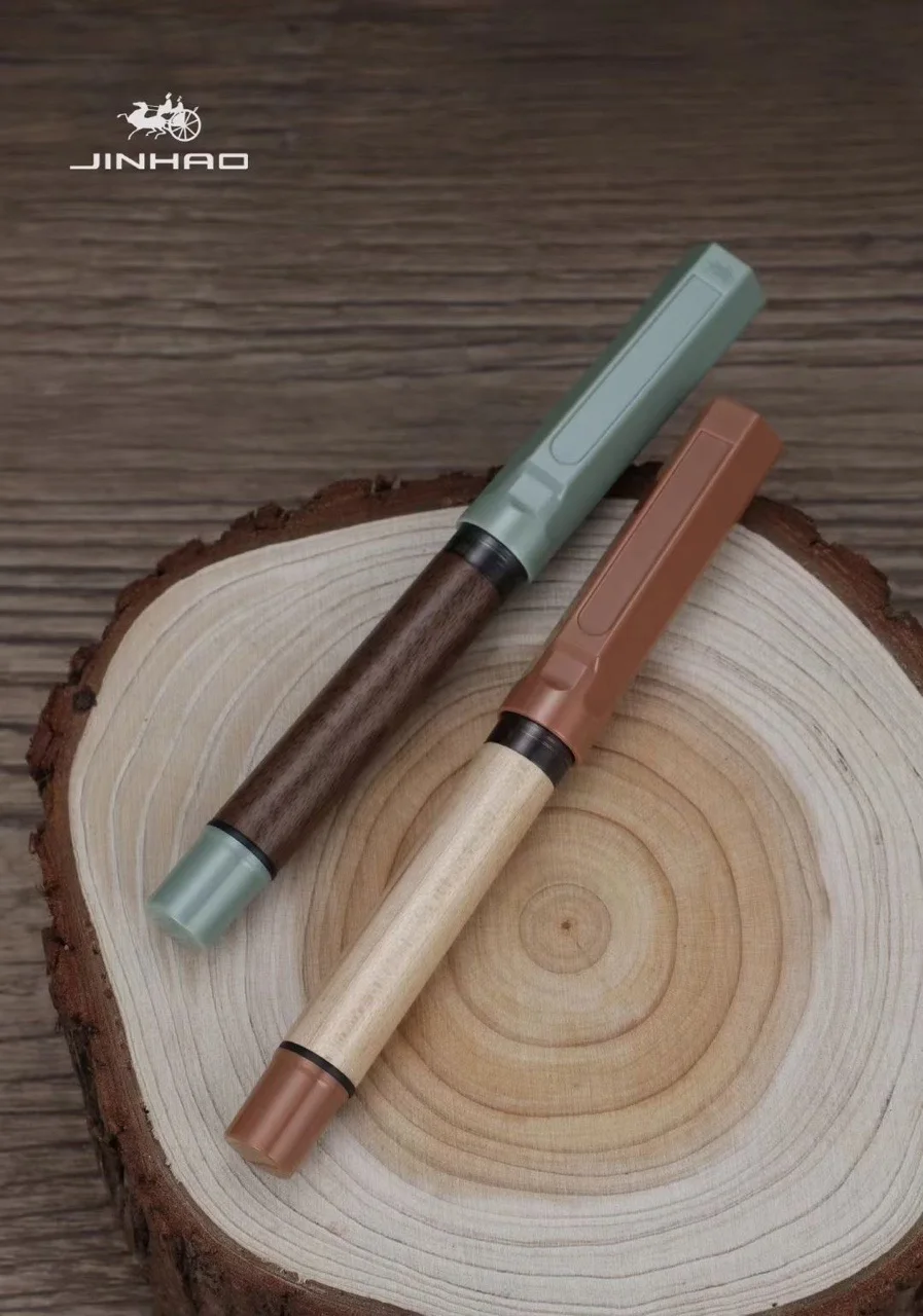 JINHAO 62 Wood Fountain Pen Luxury F EF Nib Writing Ink Pen Elegant Calligraphy ink Pens Office School Supplies Stationery