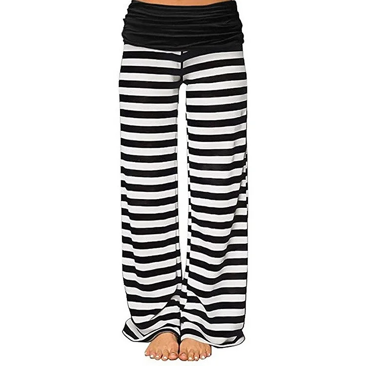 Europe And The United States Autumn And Winter Women's Casual Pants Printed Pants Loose Opening Season Halloween Daily Wear