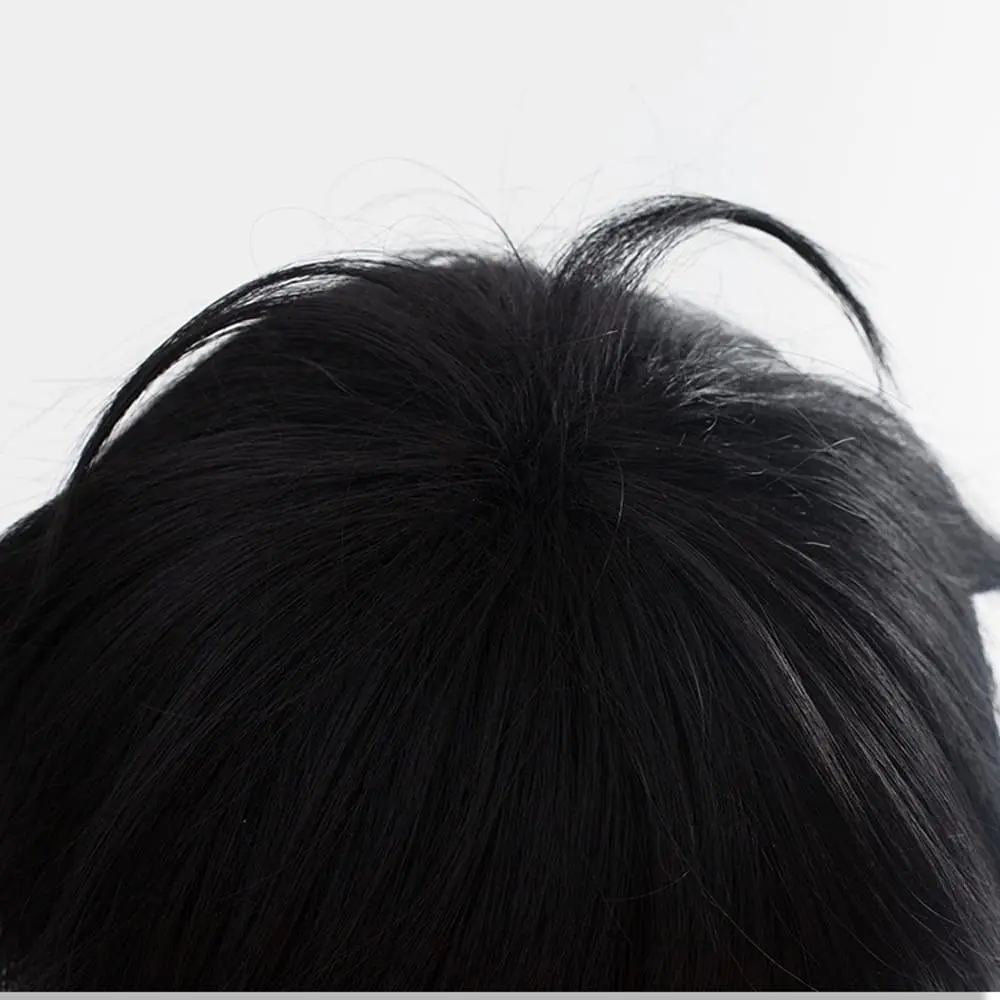 Anime Ryūnosuke Akutagawa Ryunosuke Akutagawa Wig Black and White Short Curly Party Hair Halloween Cosplay Props Accessory