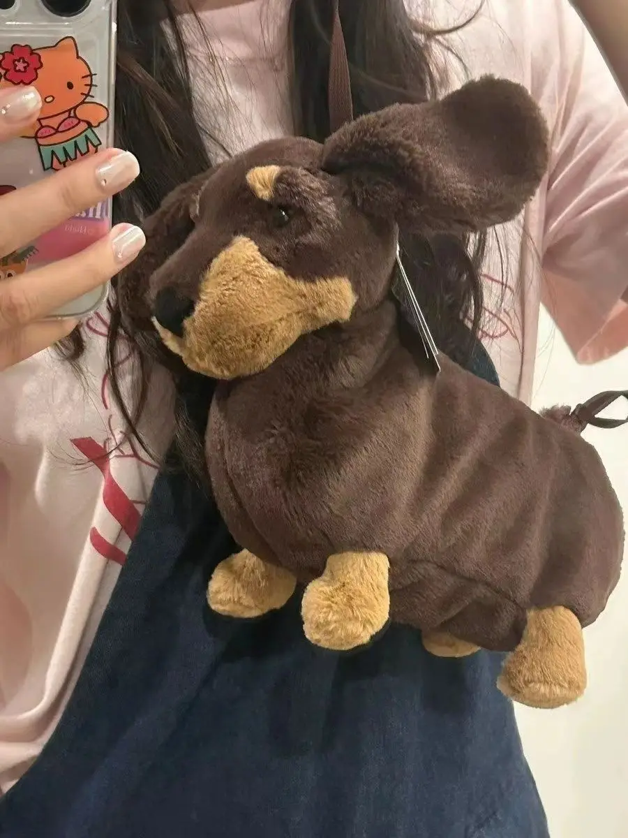 Ladies New Bag Plush Doll Dachshund Bag West Highland Puppy Doll Crossbody Bag Shoulder Funny Bag Doll Bag Bolsos De Mujer Moda