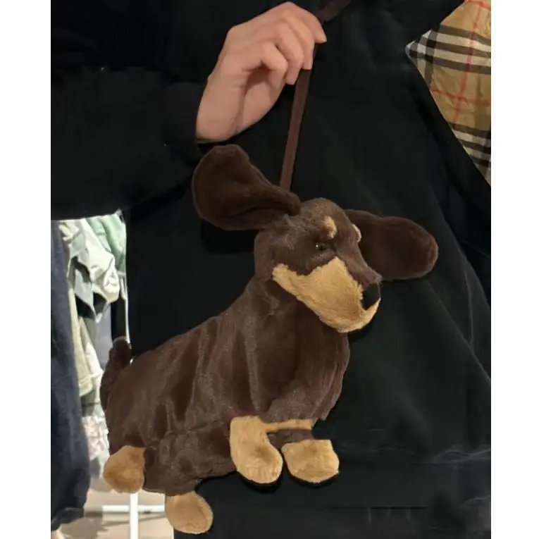 Ladies New Bag Plush Doll Dachshund Bag West Highland Puppy Doll Crossbody Bag Shoulder Funny Bag Doll Bag Bolsos De Mujer Moda