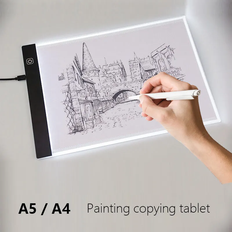 A4/A5 LED copying board, 3-level dimming copy table, drawing puzzle toy, gift, dimmable children's Painting board