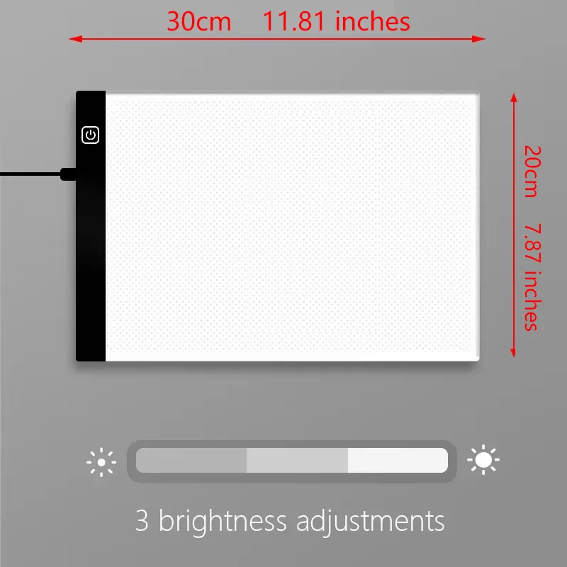 A4/A5 LED copying board, 3-level dimming copy table, drawing puzzle toy, gift, dimmable children's Painting board