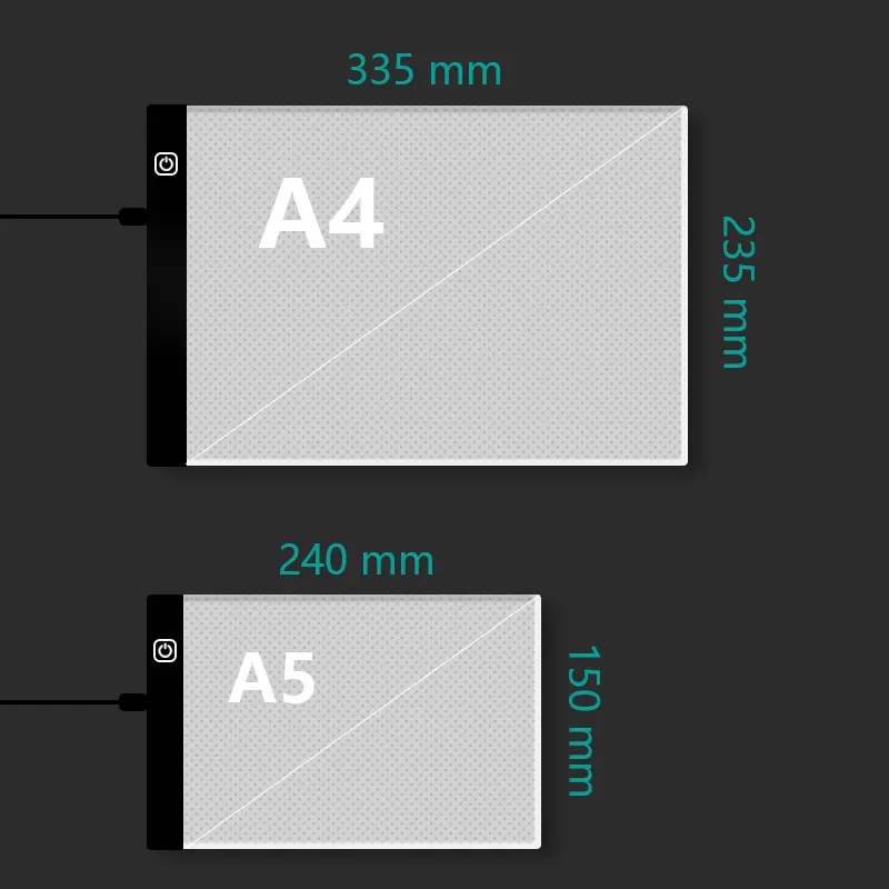 A4/A5 LED copying board, 3-level dimming copy table, drawing puzzle toy, gift, dimmable children's Painting board