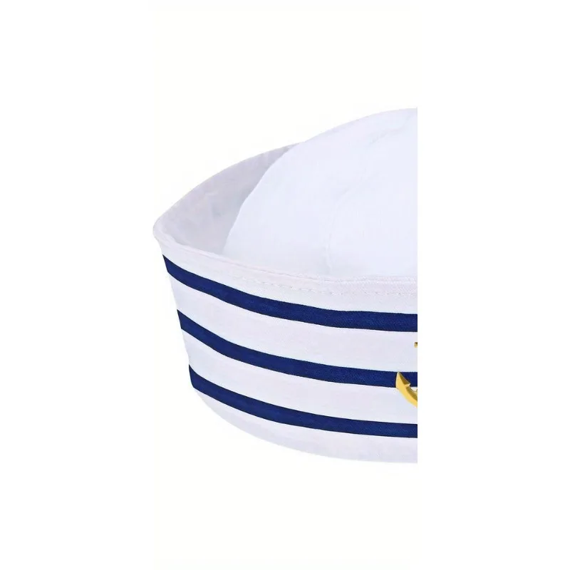 PESENAR Sailor Hat Navy Blue Yacht Blue Captain Cap White Sail Cap for Clothing Accessories for Adults