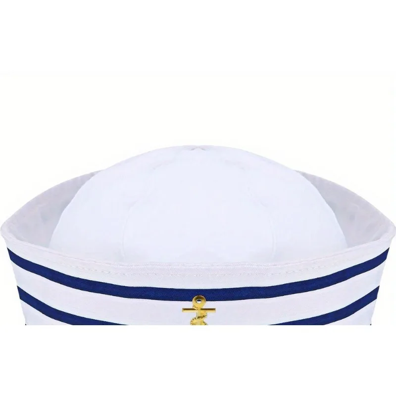 PESENAR Sailor Hat Navy Blue Yacht Blue Captain Cap White Sail Cap for Clothing Accessories for Adults