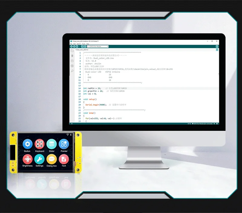 ESP32 LVGL WIFI&Bluetooth Development Board 2.8 " 240*320 Smart Display Screen 2.8inch LCD TFT Module With Touch