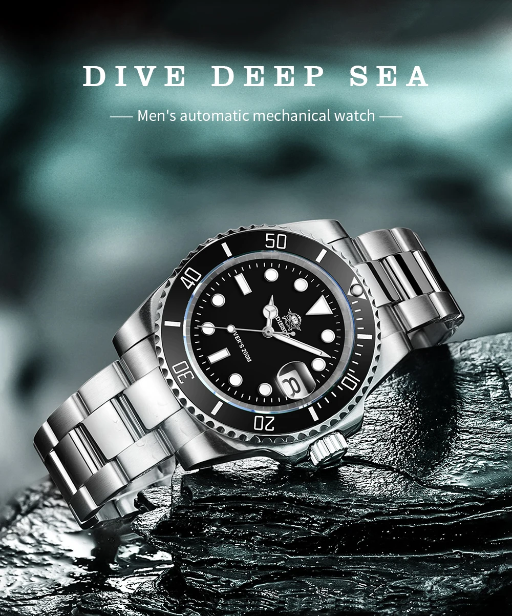 ADDIESDIVE Stainless Steel Watch Men's European and American Business Leisure Quartz Watch Waterproof Outdoor Sports Watch