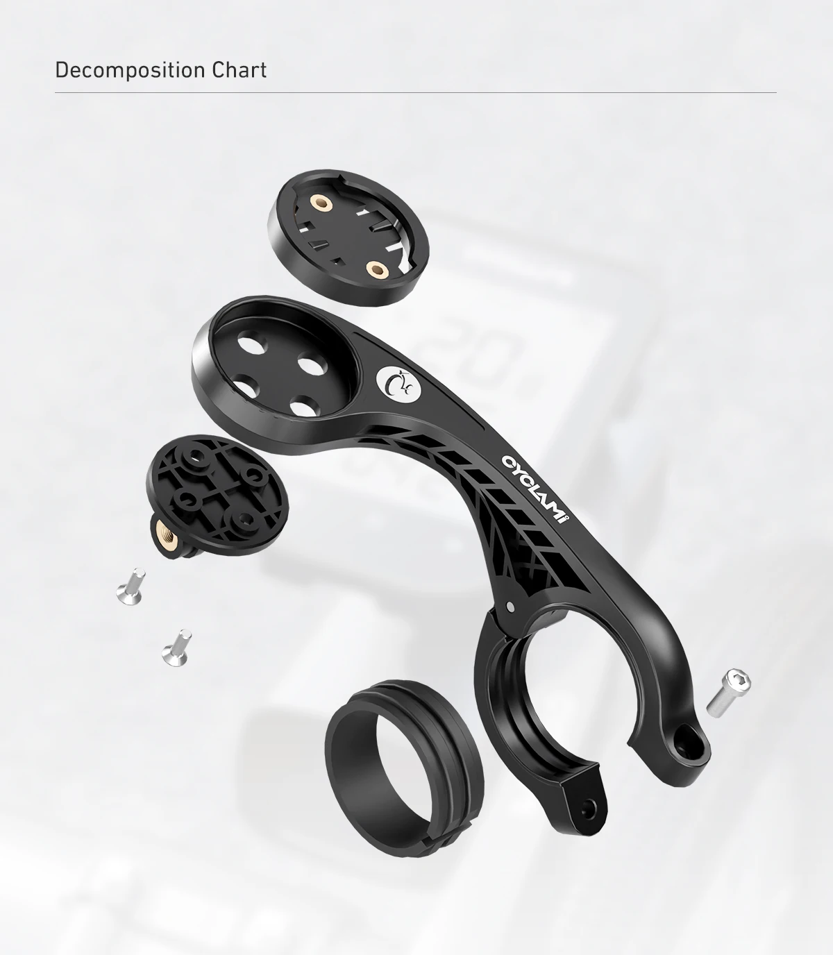 CYCLAMI S2 Bike Computer Mount Mountain Road Bicycle GPS Headlight Holder Bracket Support For GARMIN XOSS IGPSPORT Magene Coospo