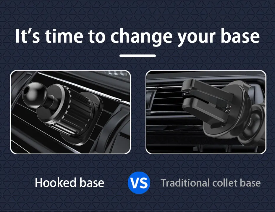 SEAMETAL Car Phone Holder Bracket Accessories Interior Air Outlet Vent Base Gadget Universal Auto Cellphone Support Accessories