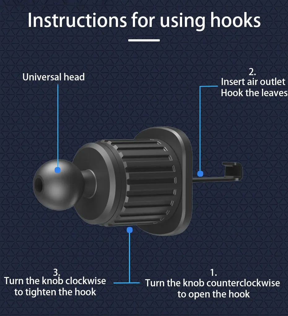 SEAMETAL Car Phone Holder Bracket Accessories Interior Air Outlet Vent Base Gadget Universal Auto Cellphone Support Accessories