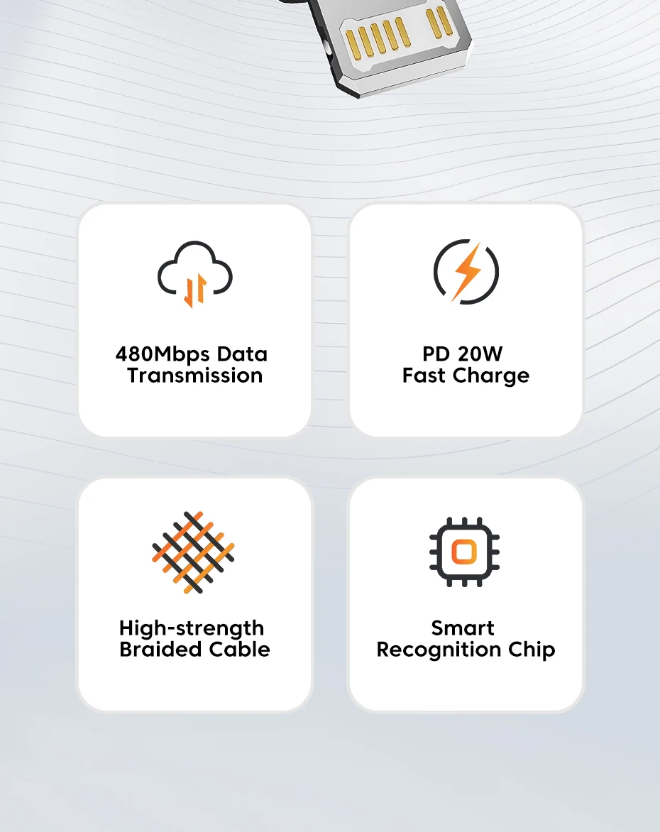 Toocki PD 20W USB C To Lightnin Cable For iPhone 15 14 13 12 11 Pro XS 8 Type C To Lightning Cable Data Wire Fast Charging Cable