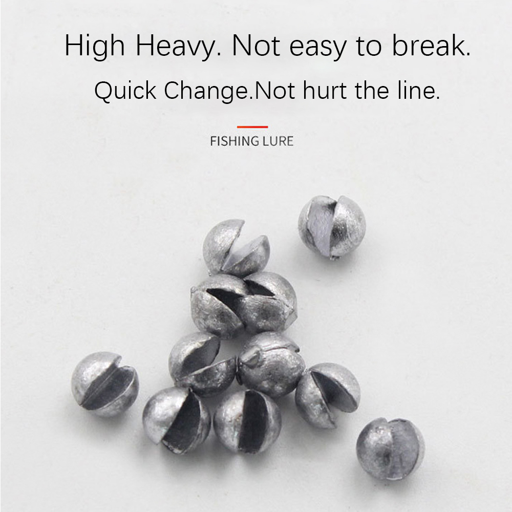 DNDYUJU 50pcs Round Split Shot Fishing Weights Lead Explosion Sinker Fishing Float Weight Tackle Tool Fishing Accessories