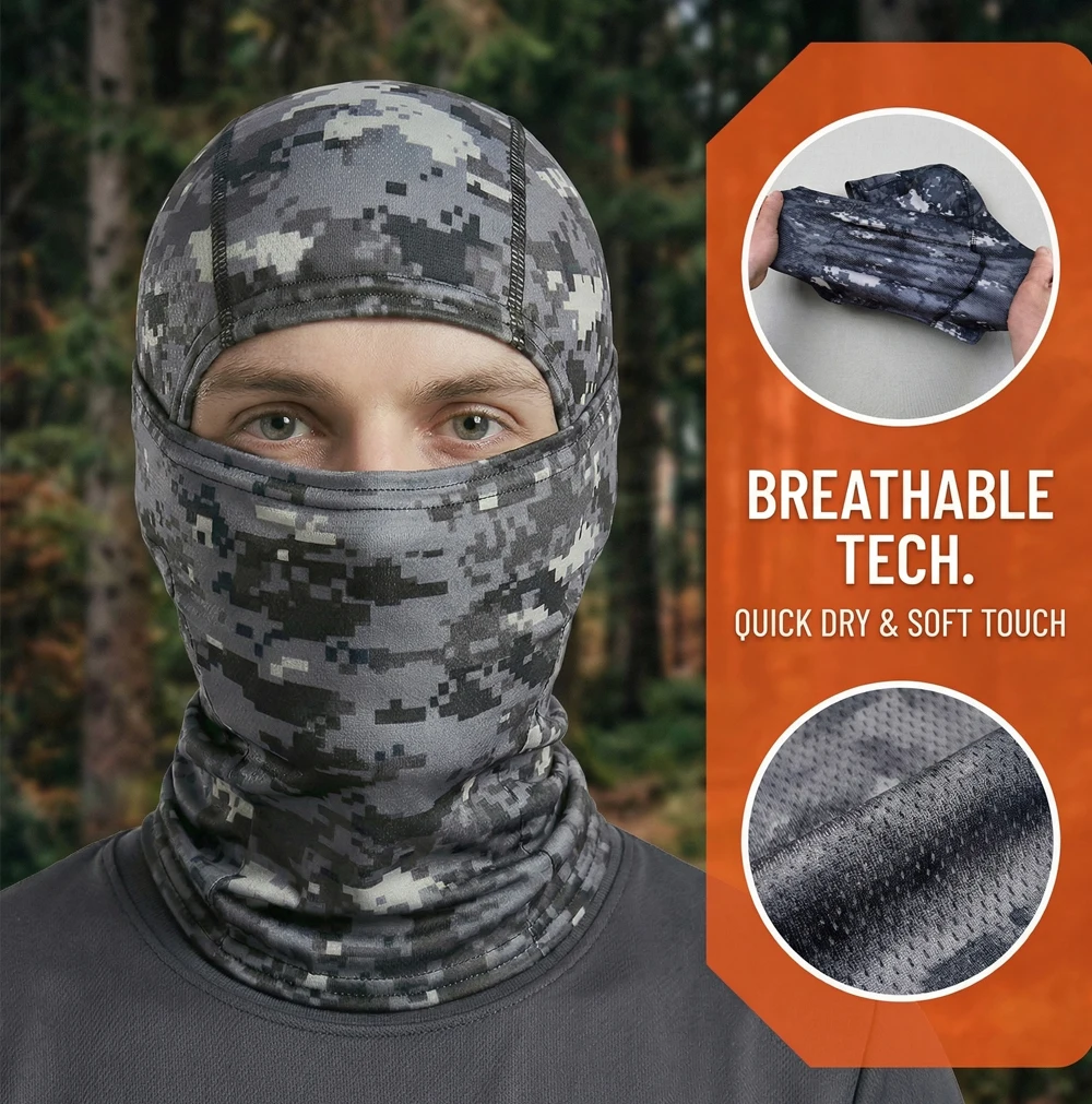 Summer Men's Women's Elastic Breathable Balaclava Hat Sunscreen Cycling Full Face Mask Scarf For Hiking Fishing Skiing