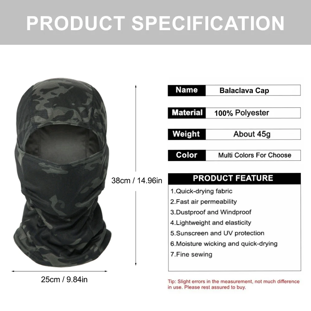 Summer Men's Women's Elastic Breathable Balaclava Hat Sunscreen Cycling Full Face Mask Scarf For Hiking Fishing Skiing