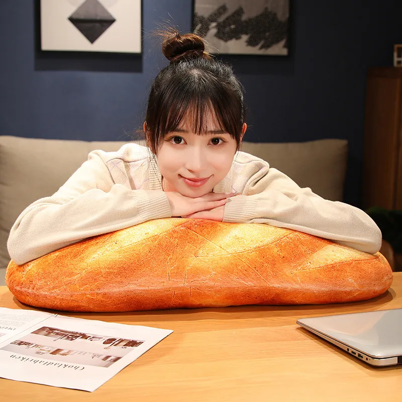French Bread Plush Pillow Stuffed Printing Images Food Plushie Peluche Party Prop Decor Sleeping Companion Man Gift