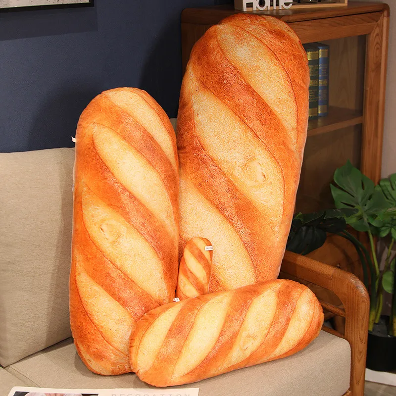 French Bread Plush Pillow Stuffed Printing Images Food Plushie Peluche Party Prop Decor Sleeping Companion Man Gift