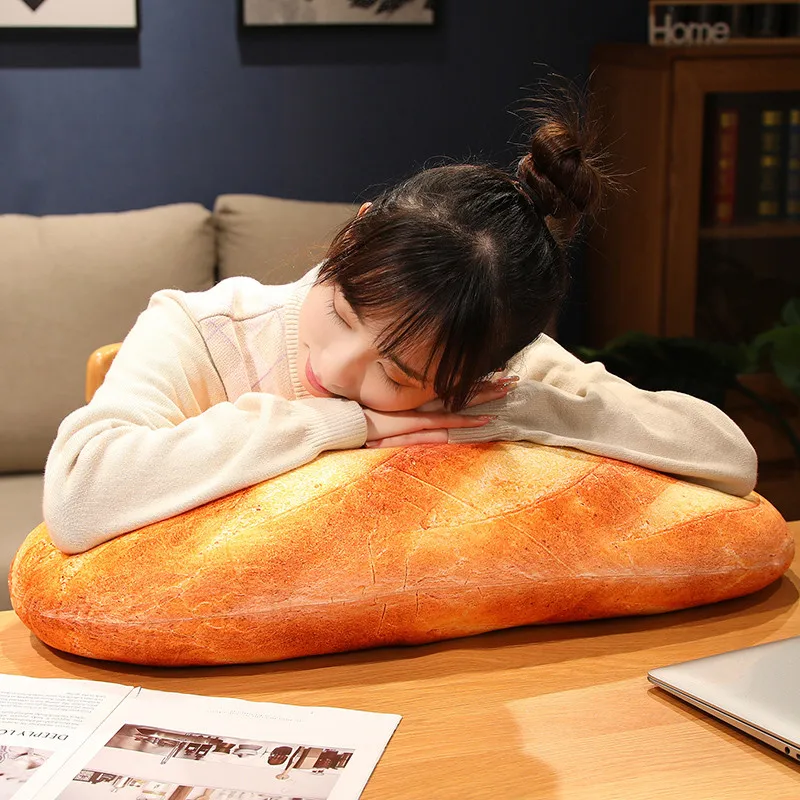 French Bread Plush Pillow Stuffed Printing Images Food Plushie Peluche Party Prop Decor Sleeping Companion Man Gift