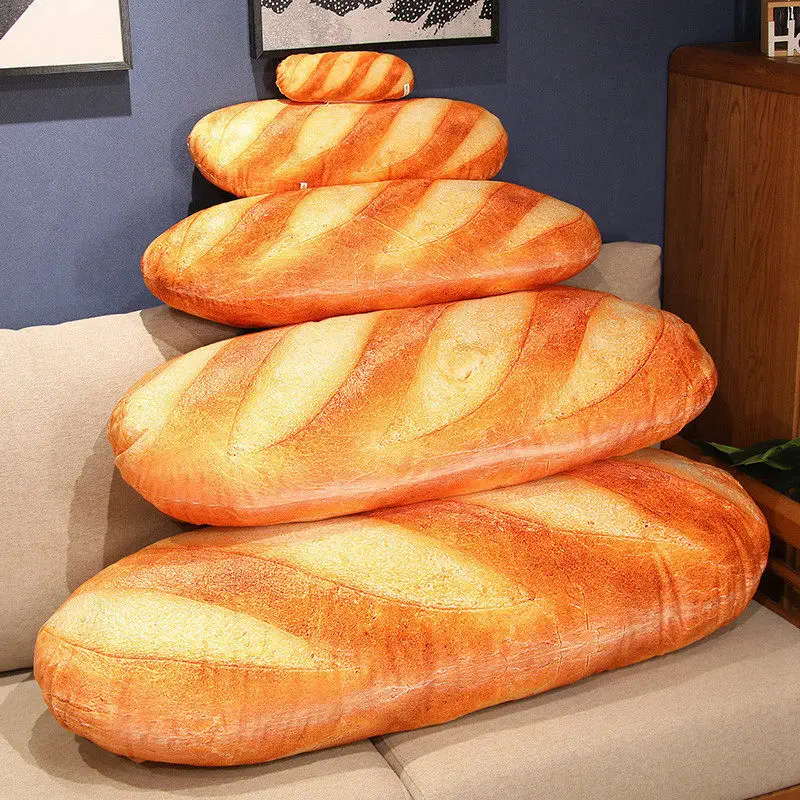 French Bread Plush Pillow Stuffed Printing Images Food Plushie Peluche Party Prop Decor Sleeping Companion Man Gift
