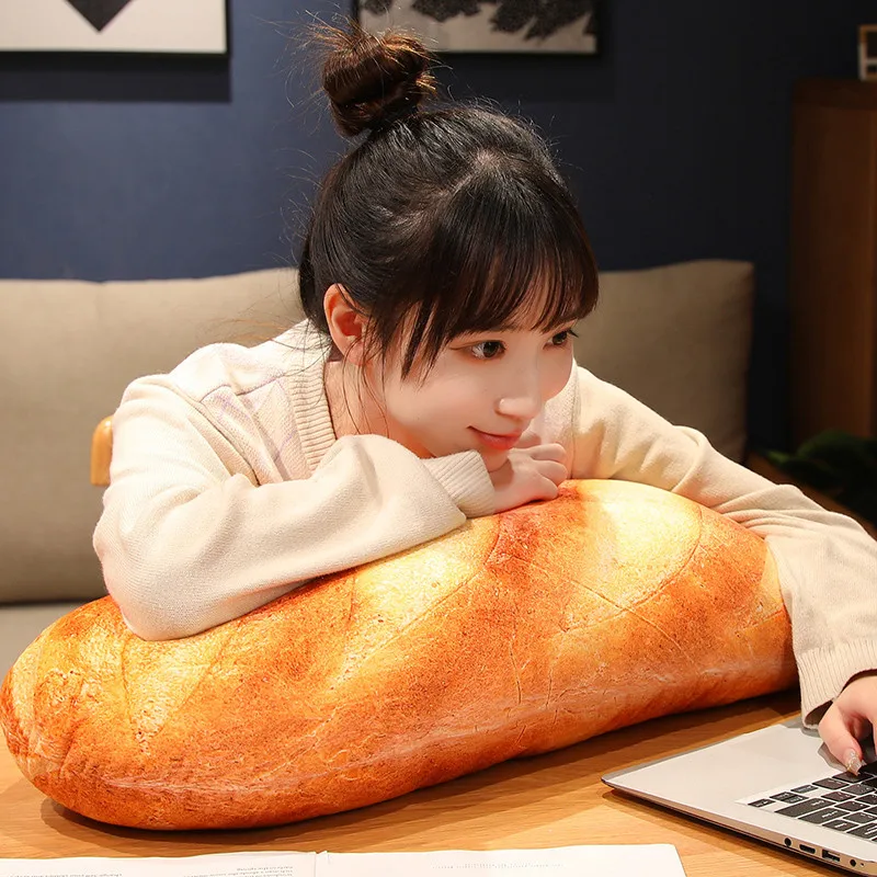 French Bread Plush Pillow Stuffed Printing Images Food Plushie Peluche Party Prop Decor Sleeping Companion Man Gift