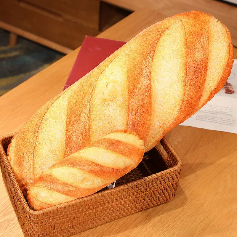 French Bread Plush Pillow Stuffed Printing Images Food Plushie Peluche Party Prop Decor Sleeping Companion Man Gift