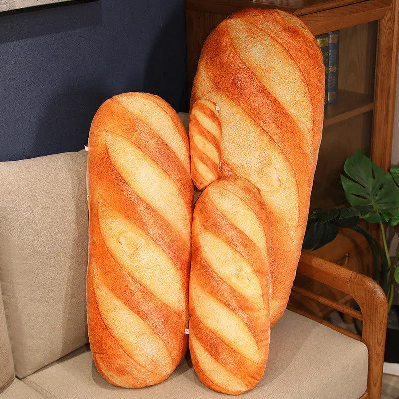 French Bread Plush Pillow Stuffed Printing Images Food Plushie Peluche Party Prop Decor Sleeping Companion Man Gift