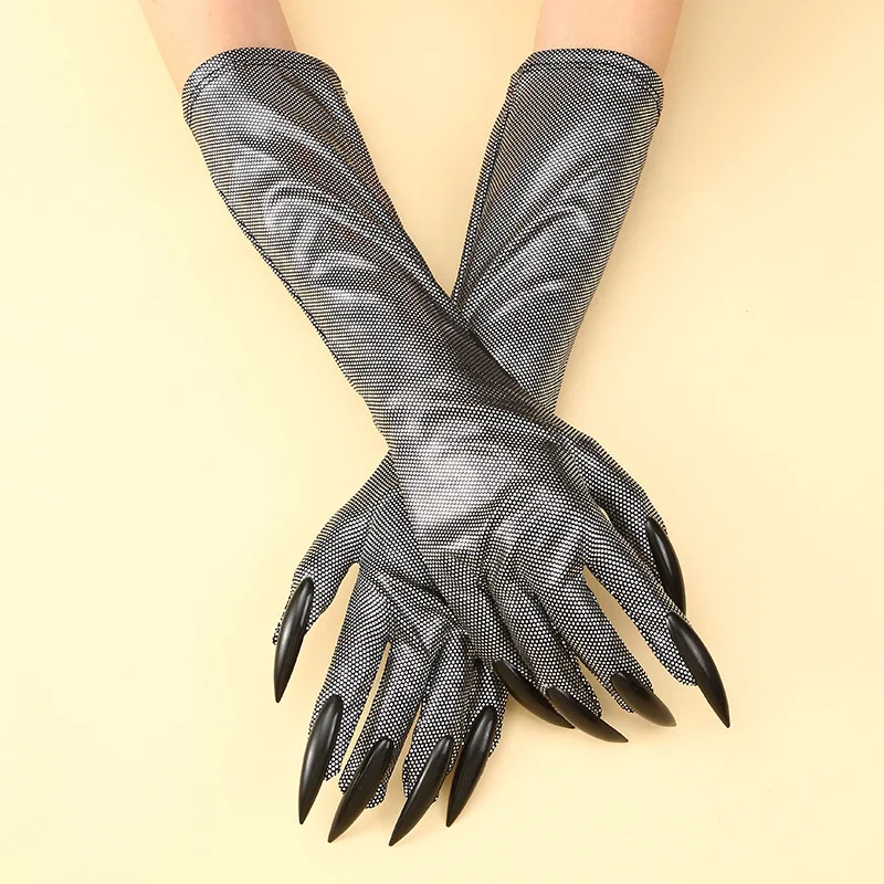 Shiny Cat Ear Masks Cosplay Halloween Party Costume Accessories Long Gloves Sexy Bling Kitten Half Masks