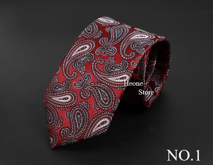 New Design Business Paisley Men Tie Red Blue Green Purple Slim Skinny 6cm Necktie Luxury Jacquard Wedding Party Cravat Accessory