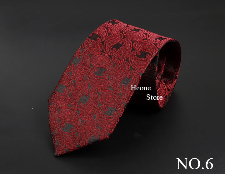 New Design Business Paisley Men Tie Red Blue Green Purple Slim Skinny 6cm Necktie Luxury Jacquard Wedding Party Cravat Accessory