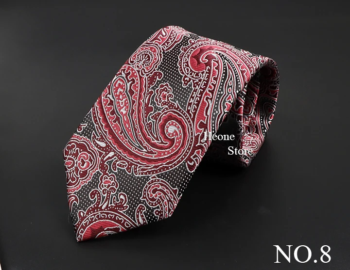 New Design Business Paisley Men Tie Red Blue Green Purple Slim Skinny 6cm Necktie Luxury Jacquard Wedding Party Cravat Accessory