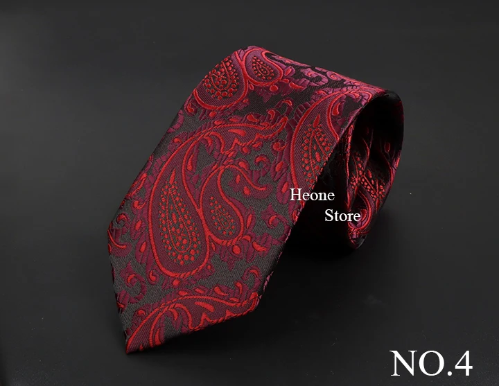 New Design Business Paisley Men Tie Red Blue Green Purple Slim Skinny 6cm Necktie Luxury Jacquard Wedding Party Cravat Accessory