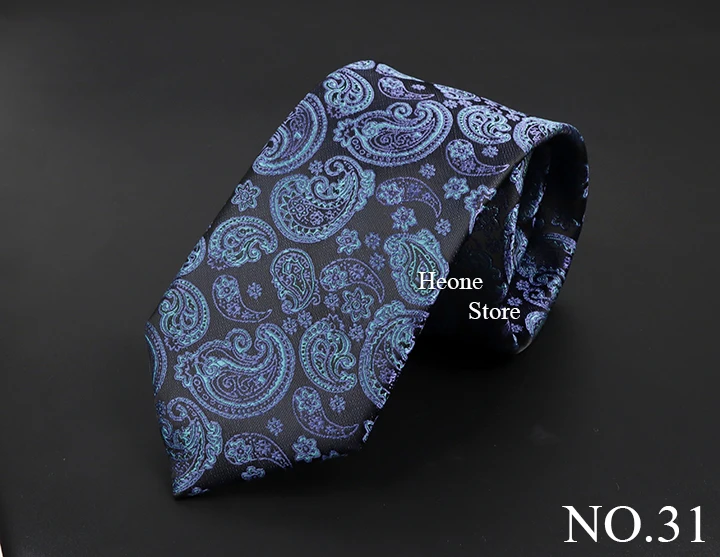 New Design Business Paisley Men Tie Red Blue Green Purple Slim Skinny 6cm Necktie Luxury Jacquard Wedding Party Cravat Accessory