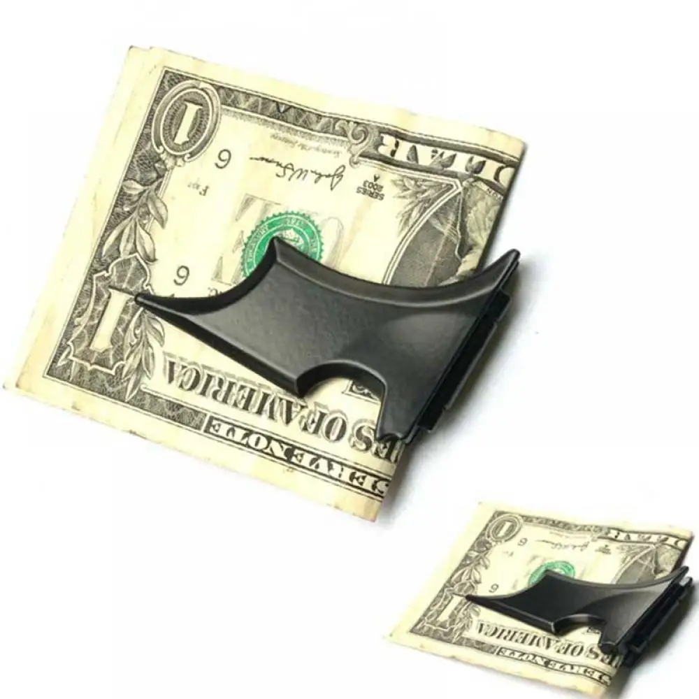 Funny Bat Black Wallet Stainless Steel Slim ID Cash Money Clip Holder Magnetic ID Holder Fashion Wallet Men Women Halloween Gift