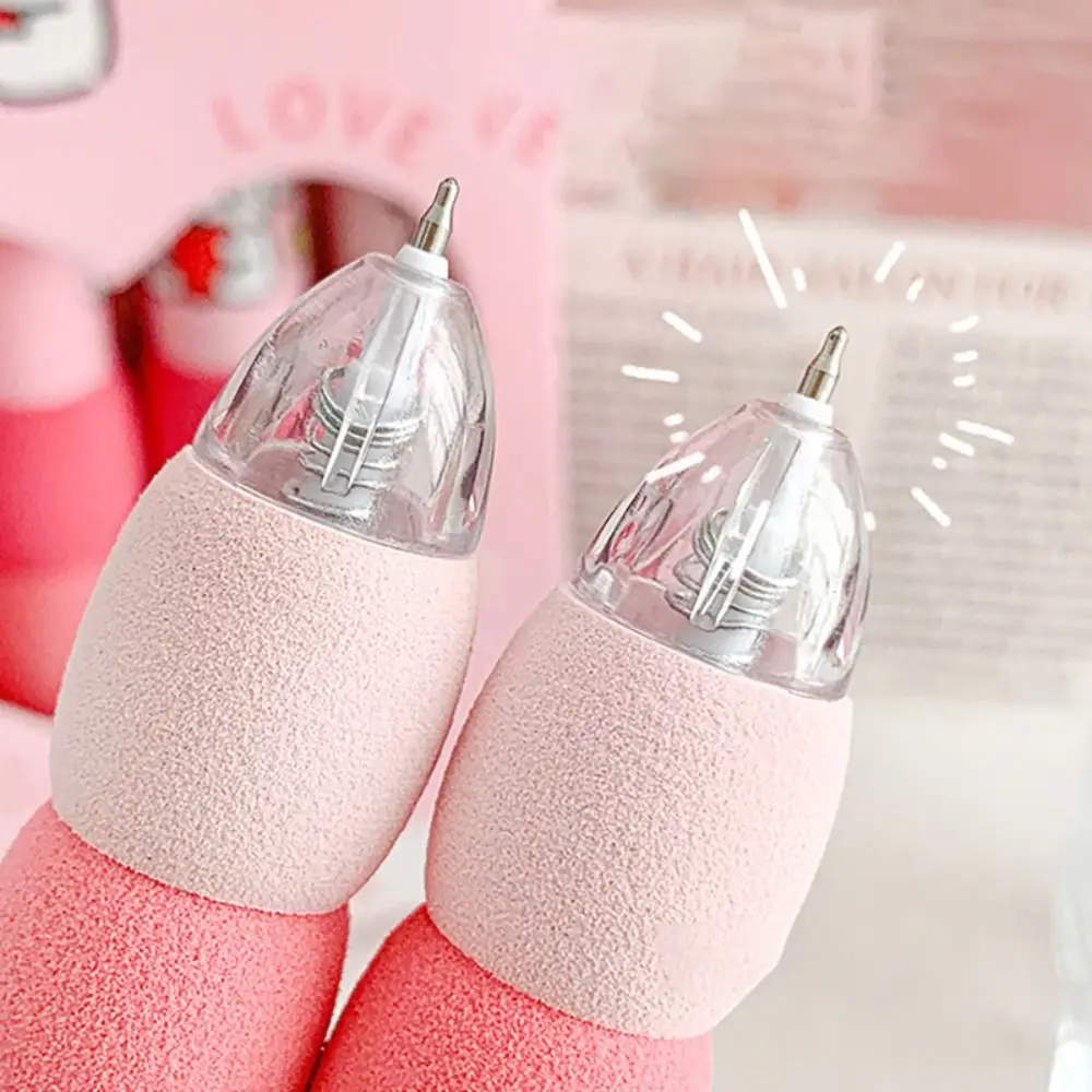 4PCS/Set Soft Touch Grip Gel Pen ST Tip Ballpoint Pen 0.5mm Black Ink Neutral Pen Creative Student Gift Sign Pen Stationery