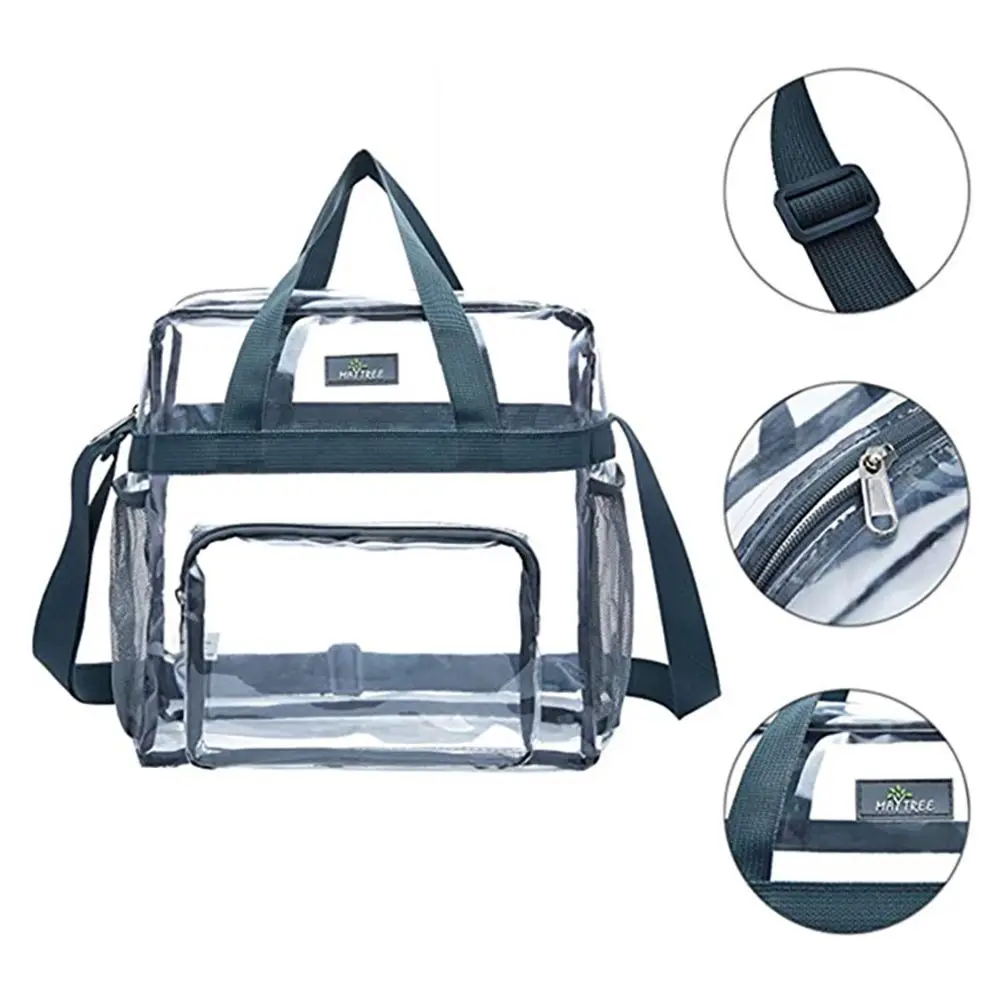 Stadium Approved PVC Clear Purse Large Capacity Clear Bag Clear Crossbody Bag for Concerts Sports Festivals