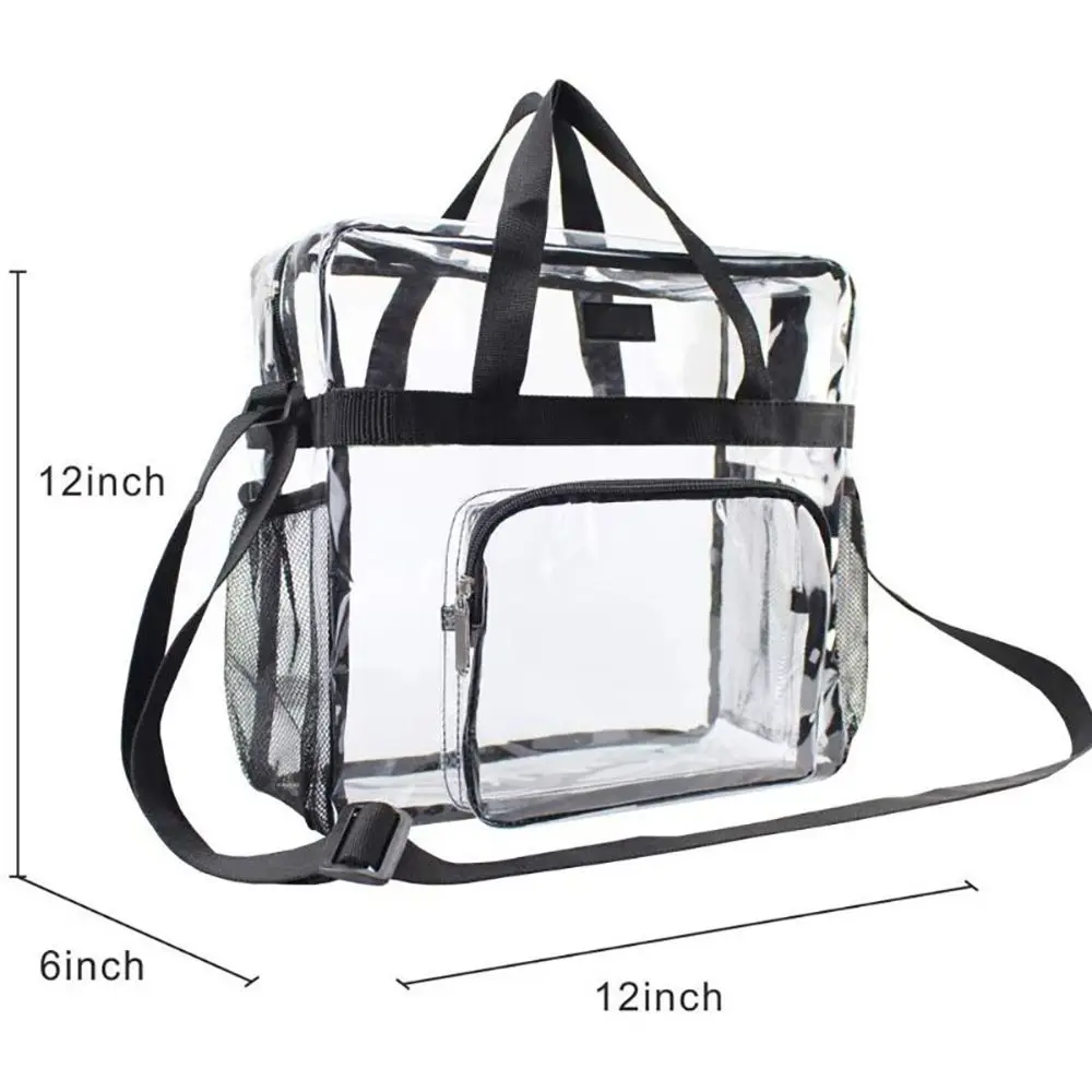 Stadium Approved PVC Clear Purse Large Capacity Clear Bag Clear Crossbody Bag for Concerts Sports Festivals