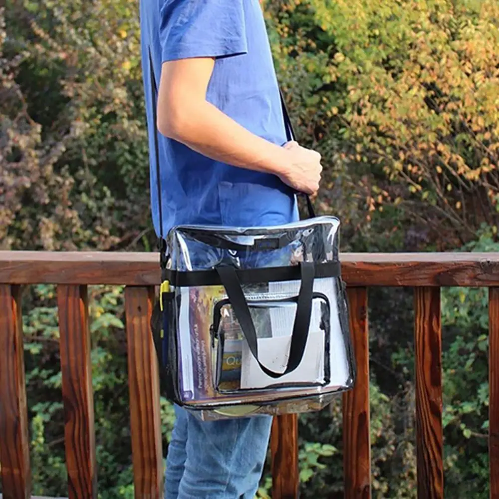 Stadium Approved PVC Clear Purse Large Capacity Clear Bag Clear Crossbody Bag for Concerts Sports Festivals